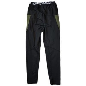 MEETYOO Men's Compression Running Pants Black/Green Size Medium NWOT